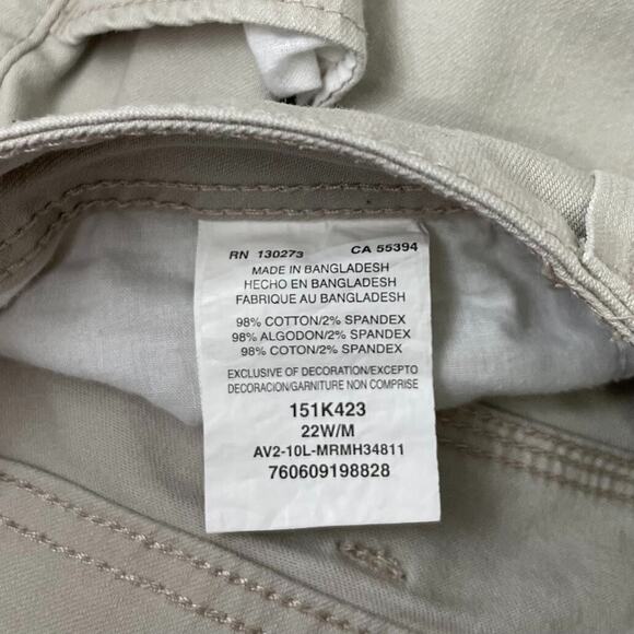 Riders by Lee Plus Size 22WM Tan Jeans Denim Capris Pants Cottage Grandma Summer - Picture 6 of 12